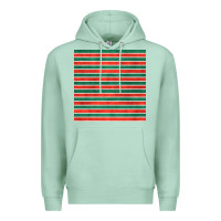 Seafoam christmas stripes seamless pattern Premium Hoodie - BundleAndBundleShop