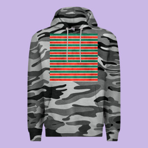 Christmas Stripes Seamless Pattern Premium Hoodie Designed By Bundleandbundleshop