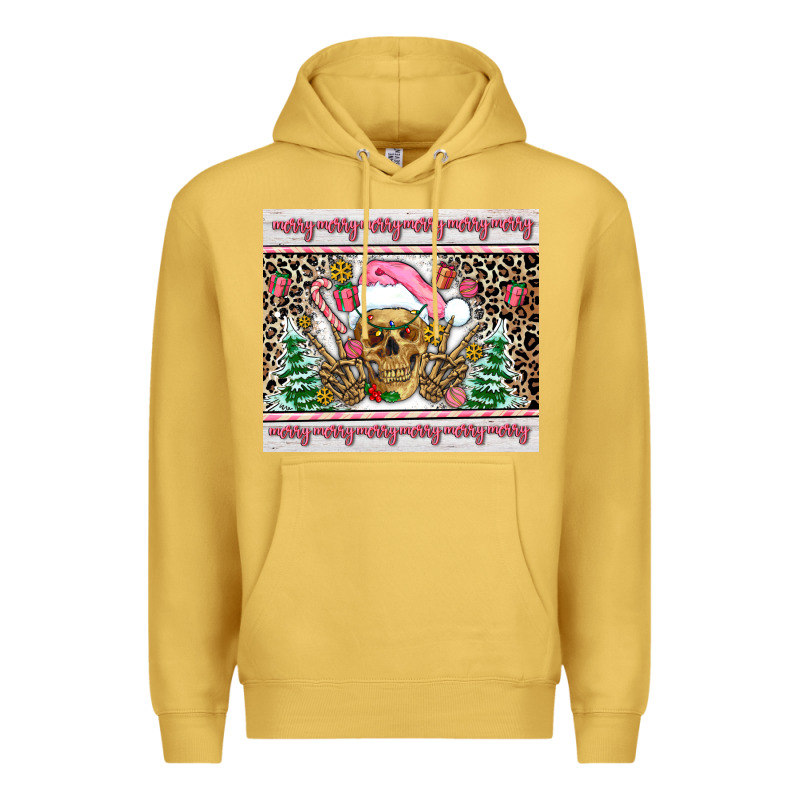 Pink Skeleton  Christmas Premium Hoodie by AdoDesignShop | Teevron