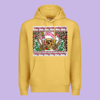 Pink Skeleton  Christmas Premium Hoodie Designed By Adodesignshop