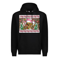 Black pink skeleton  christmas Premium Hoodie - AdoDesignShop