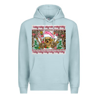 Blue Mist pink skeleton  christmas Premium Hoodie - AdoDesignShop
