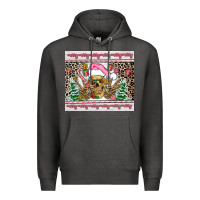 Charcoal Heather pink skeleton  christmas Premium Hoodie - AdoDesignShop
