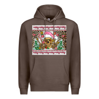 Coffee pink skeleton  christmas Premium Hoodie - AdoDesignShop