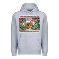 Heather Grey pink skeleton  christmas Premium Hoodie - AdoDesignShop