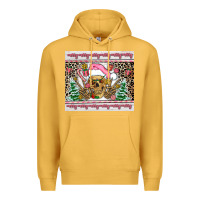 Mustard pink skeleton  christmas Premium Hoodie - AdoDesignShop