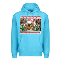 Ocean Blue pink skeleton  christmas Premium Hoodie - AdoDesignShop