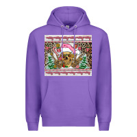 Purple pink skeleton  christmas Premium Hoodie - AdoDesignShop