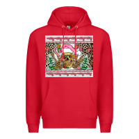 Red pink skeleton  christmas Premium Hoodie - AdoDesignShop