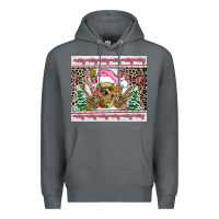 Rock pink skeleton  christmas Premium Hoodie - AdoDesignShop