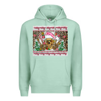 Seafoam pink skeleton  christmas Premium Hoodie - AdoDesignShop