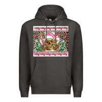 Smoke pink skeleton  christmas Premium Hoodie - AdoDesignShop