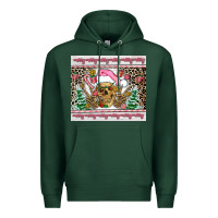 Sports Green pink skeleton  christmas Premium Hoodie - AdoDesignShop