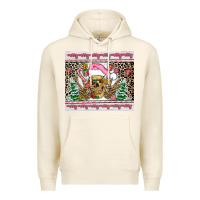 Tofu pink skeleton  christmas Premium Hoodie - AdoDesignShop