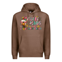 Chestnut coffee chaos and candy canes Premium Hoodie - AdoDesignShop
