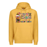 Mustard coffee chaos and candy canes Premium Hoodie - AdoDesignShop