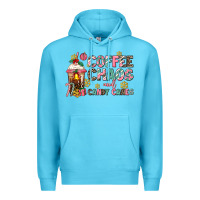 Ocean Blue coffee chaos and candy canes Premium Hoodie - AdoDesignShop