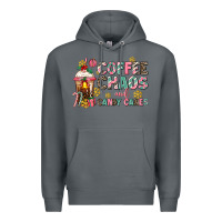 Rock coffee chaos and candy canes Premium Hoodie - AdoDesignShop