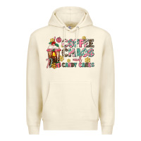 Sandshell coffee chaos and candy canes Premium Hoodie - AdoDesignShop