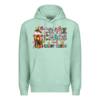 Seafoam coffee chaos and candy canes Premium Hoodie - AdoDesignShop