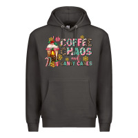 Smoke coffee chaos and candy canes Premium Hoodie - AdoDesignShop