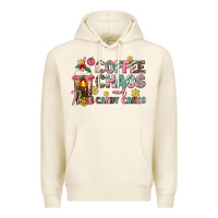Tofu coffee chaos and candy canes Premium Hoodie - AdoDesignShop