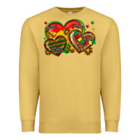 Antique Gold juneteenth heart Premium Sweatshirt - texasbilliewilder