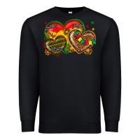 Black juneteenth heart Premium Sweatshirt - texasbilliewilder