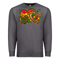 Charcoal Heather juneteenth heart Premium Sweatshirt - texasbilliewilder