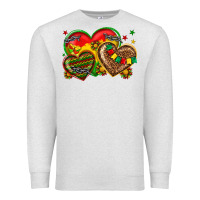 Oatmeal Heather juneteenth heart Premium Sweatshirt - texasbilliewilder