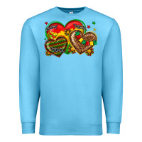 Ocean Blue juneteenth heart Premium Sweatshirt - texasbilliewilder