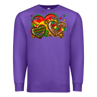 Purple juneteenth heart Premium Sweatshirt - texasbilliewilder