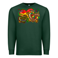 Sports Green juneteenth heart Premium Sweatshirt - texasbilliewilder