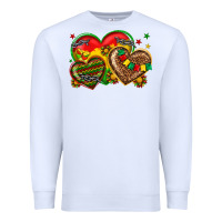 White juneteenth heart Premium Sweatshirt - texasbilliewilder