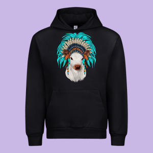 Calf Indian Headdress Urban Hoodie Designed By Jahusdesignshop