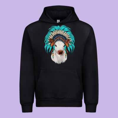 Calf Indian Headdress Urban Hoodie Designed By Jahusdesignshop
