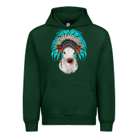 Forest Green calf indian headdress Urban Hoodie - JahusDesignShop