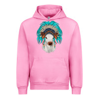 Fuchsia Pink calf indian headdress Urban Hoodie - JahusDesignShop