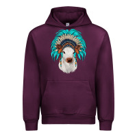 Mauve Wine calf indian headdress Urban Hoodie - JahusDesignShop