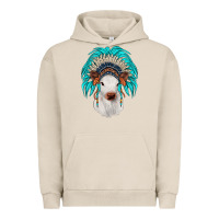 Pigment French Oak calf indian headdress Urban Hoodie - JahusDesignShop