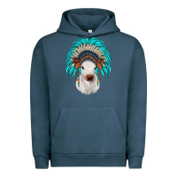 Pigment Midnight Navy calf indian headdress Urban Hoodie - JahusDesignShop