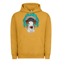 Pigment Peanut Butter calf indian headdress Urban Hoodie - JahusDesignShop