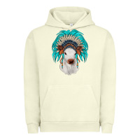 Pigment Pistachio calf indian headdress Urban Hoodie - JahusDesignShop
