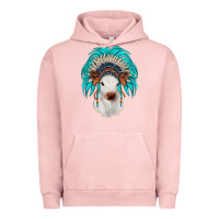 Pigment Salmon calf indian headdress Urban Hoodie - JahusDesignShop