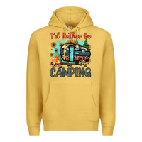 Antique Gold i'd rather be camping Premium Hoodie - JahusDesignShop