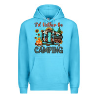 Ocean Blue i'd rather be camping Premium Hoodie - JahusDesignShop