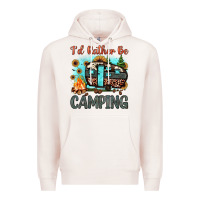Pale Pink i'd rather be camping Premium Hoodie - JahusDesignShop