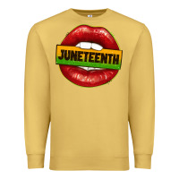 Antique Gold juneteenth lips Premium Sweatshirt - texasbilliewilder