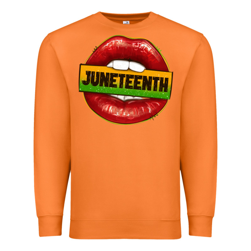 Juneteenth Lips Premium Sweatshirt by texasbilliewilder | Teevron