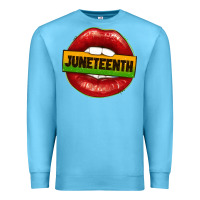 Ocean Blue juneteenth lips Premium Sweatshirt - texasbilliewilder